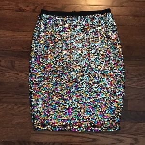 Super fun stretchy sequin party skirt